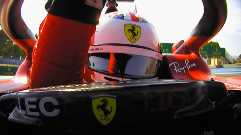 Леклер приветствует потрясающую командную работу Ferrari на квалификации во Франции.