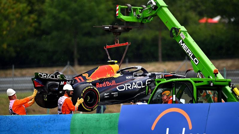«Просто ошибка», — Серхио Перес признался в своей аварии во время Гран-при Венгрии еа первой практике