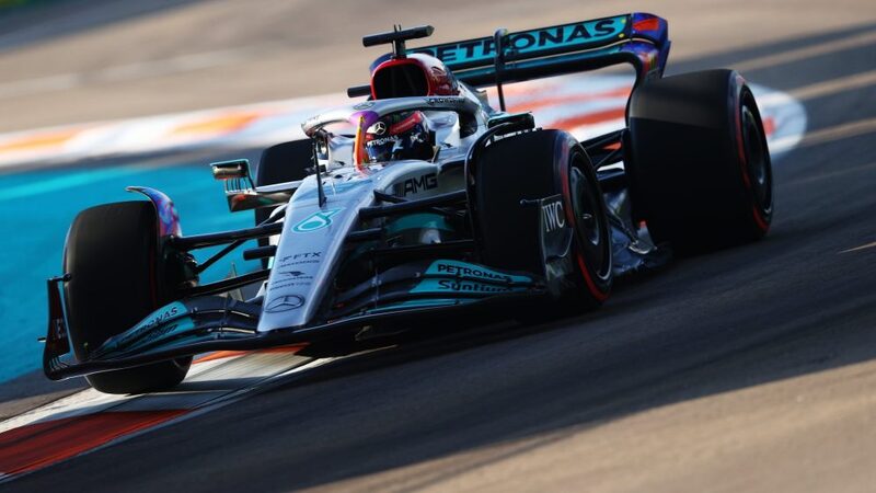 FP2: Рассел из Mercedes опережает Леклера на богатой инцидентами второй тренировке в Майами