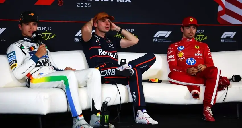 Пресс-конференция тройки лидеров на стартовой решетке Гран-при США