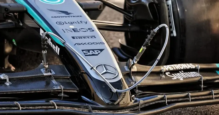 Прототипы активной аэродинамики 2026 года на тестах в Абу-Даби