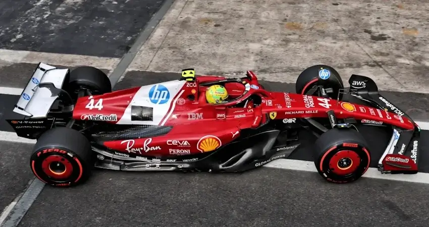 Revolut раскритиковал синюю вставку HP на раскраске Ferrari