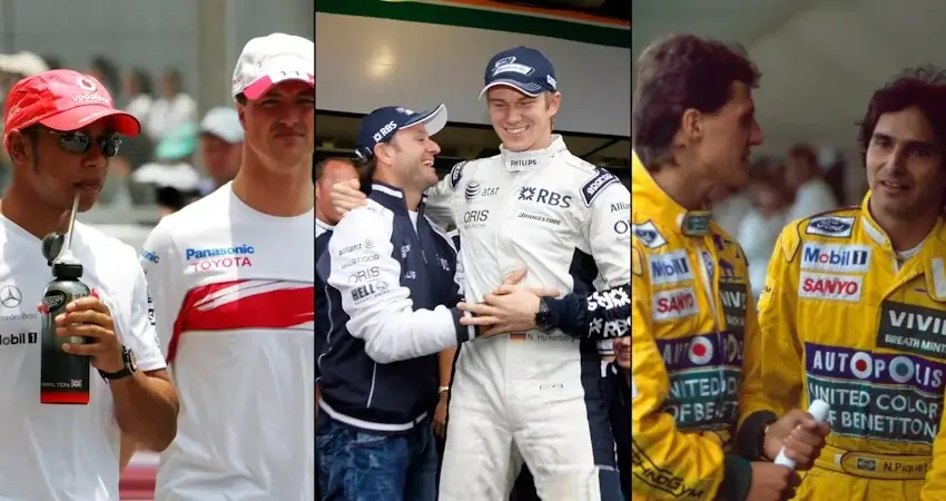 14 гонщиков разных эпох на одной решётке Формулы-1