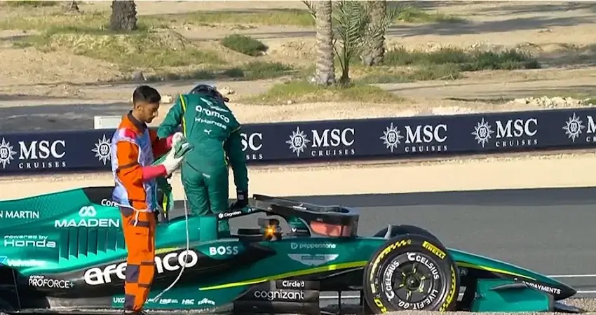 Aston Martin проваливает тесты: колеса не крутятся