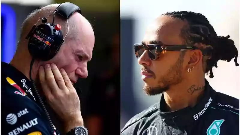 Льюис Хэмилтон обсуждает перспективы того, как Ferrari может переманить Эдриана Ньюи из Red Bull.