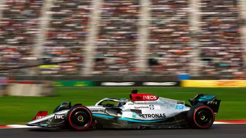 FP2: Рассел возглавляет вторую тренировку в Мехико, а Леклерк вылетает